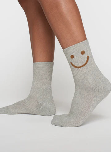 10 Days socks Smile light grey melee