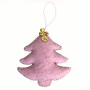 Luna Leena kerstboom hanger – roze & goud – wol