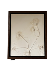 Imprint by Mira | Bloemenafdruk in gips | ingelijst | 23cm x 31cm