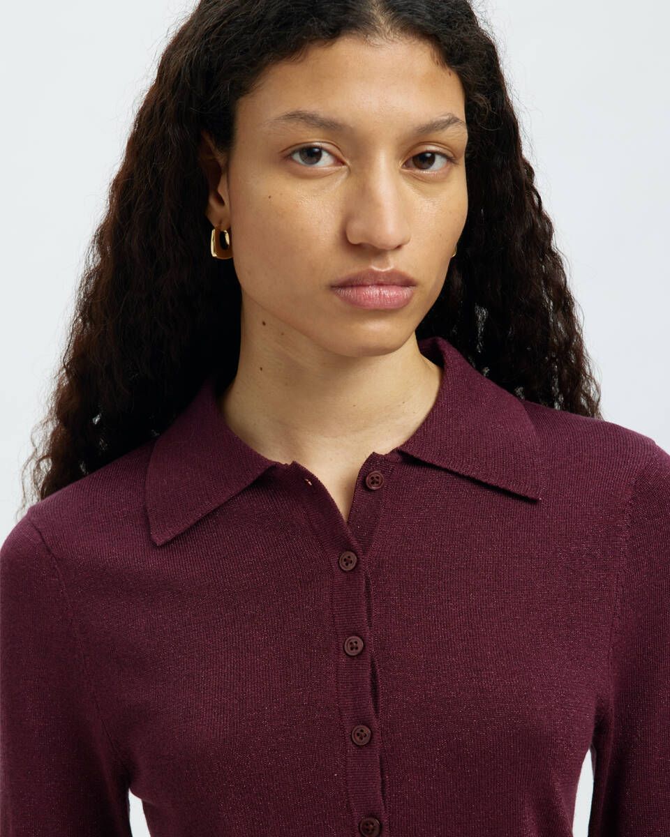 Selected SLFLura slim knit collar 16099381