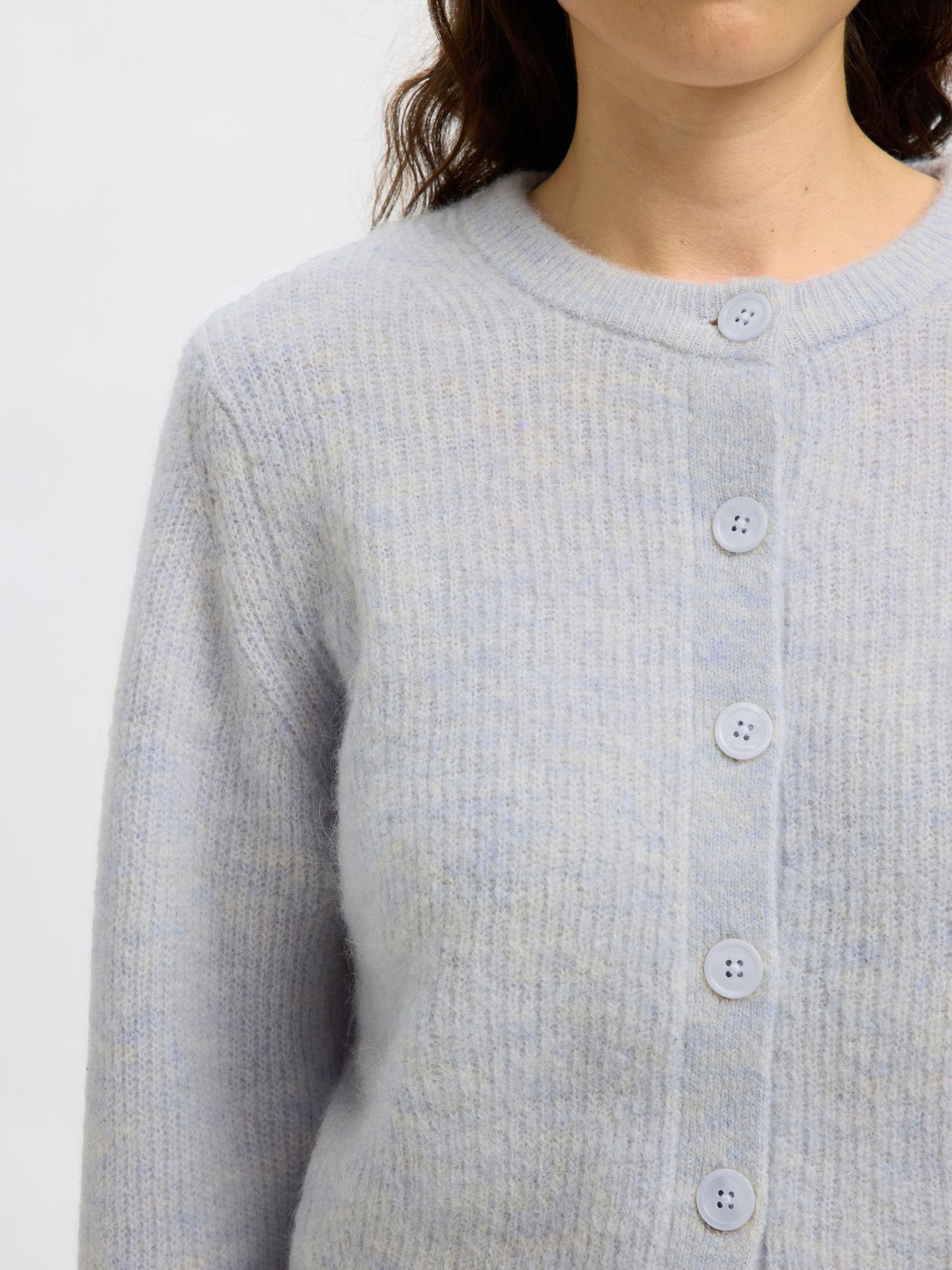 Selected SLFSia Ras knit cropped cardigan