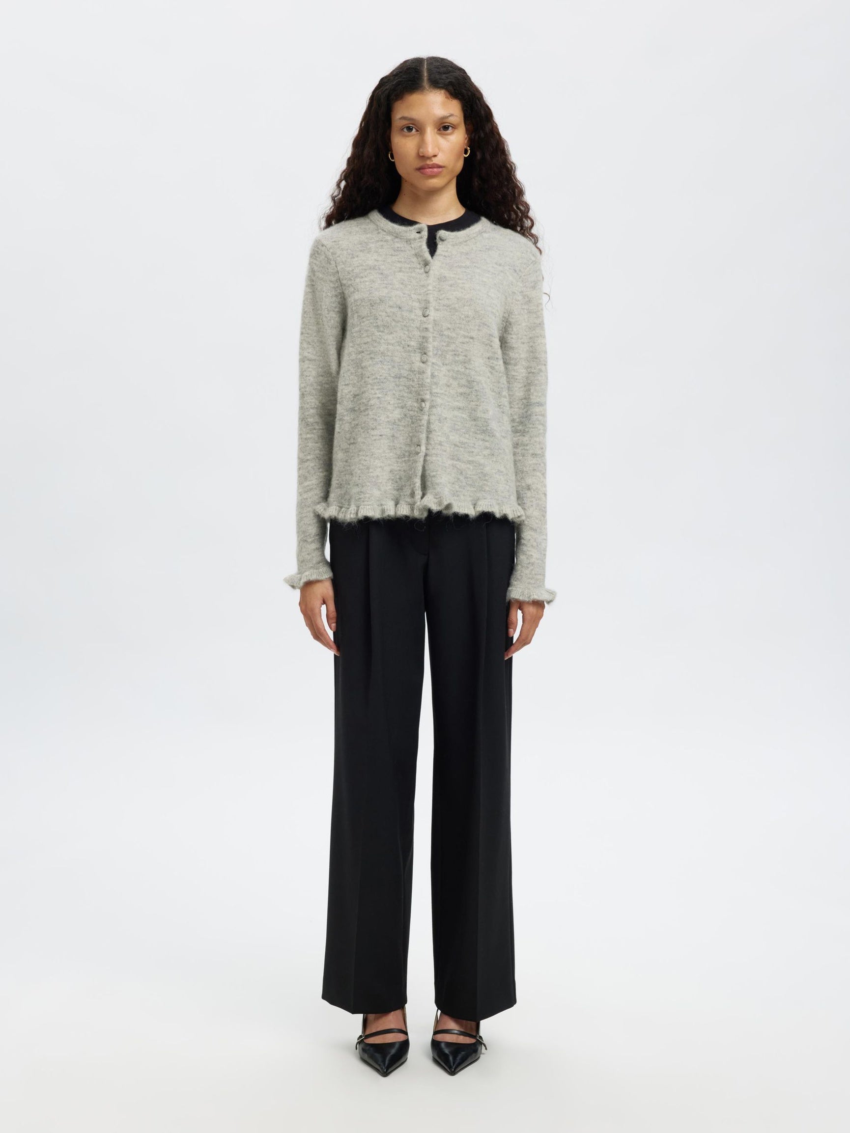 Selected Femme SLFLulu frill knit cardigan 16100170