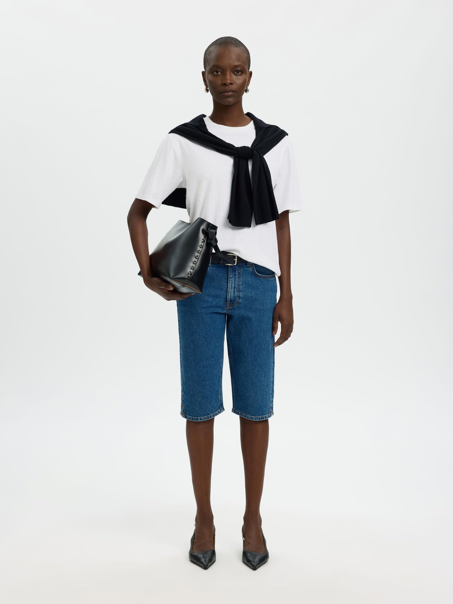 Selected | SLFAda linen blend tee