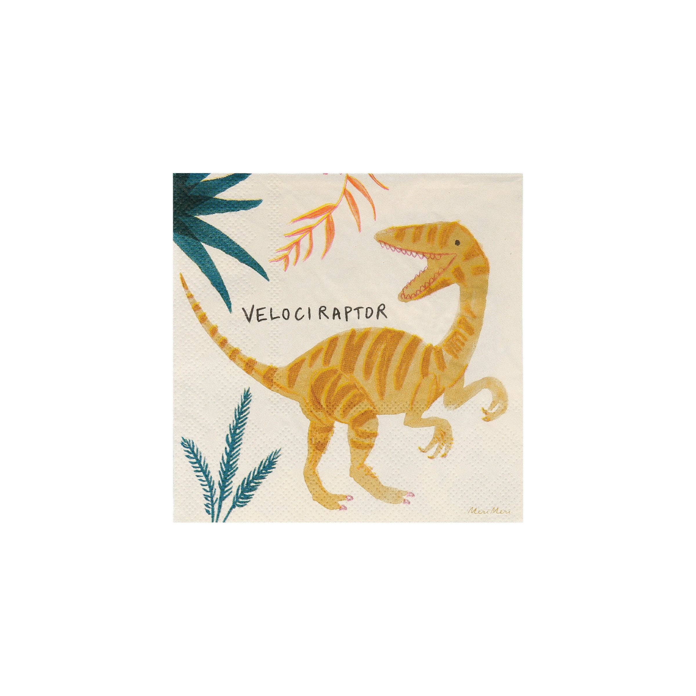 Meri Meri Dinosauriërrijk Kleine Servetten