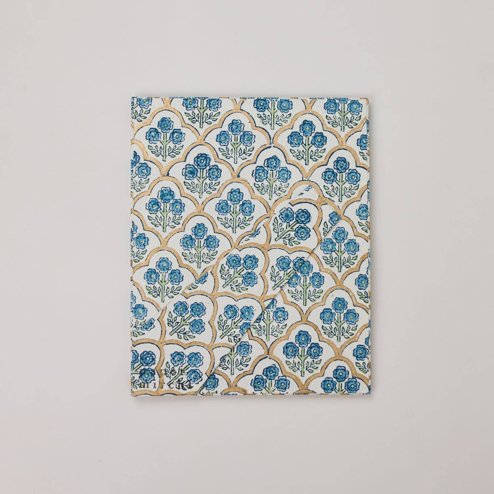 Paper Mirchi Blokgedrukte Fotolijst (5X7) - Trellis Indigo