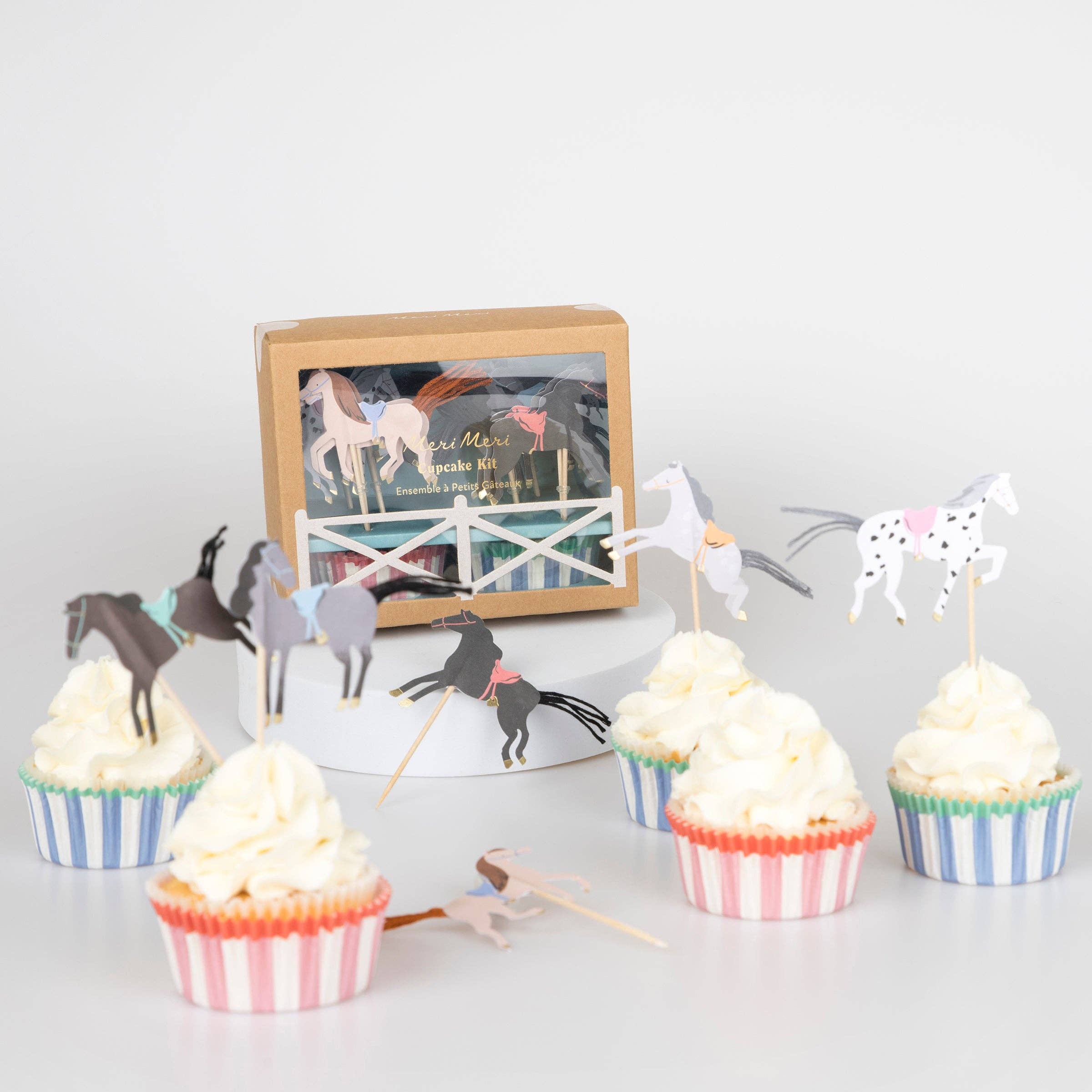 Meri Meri paard cupcake set