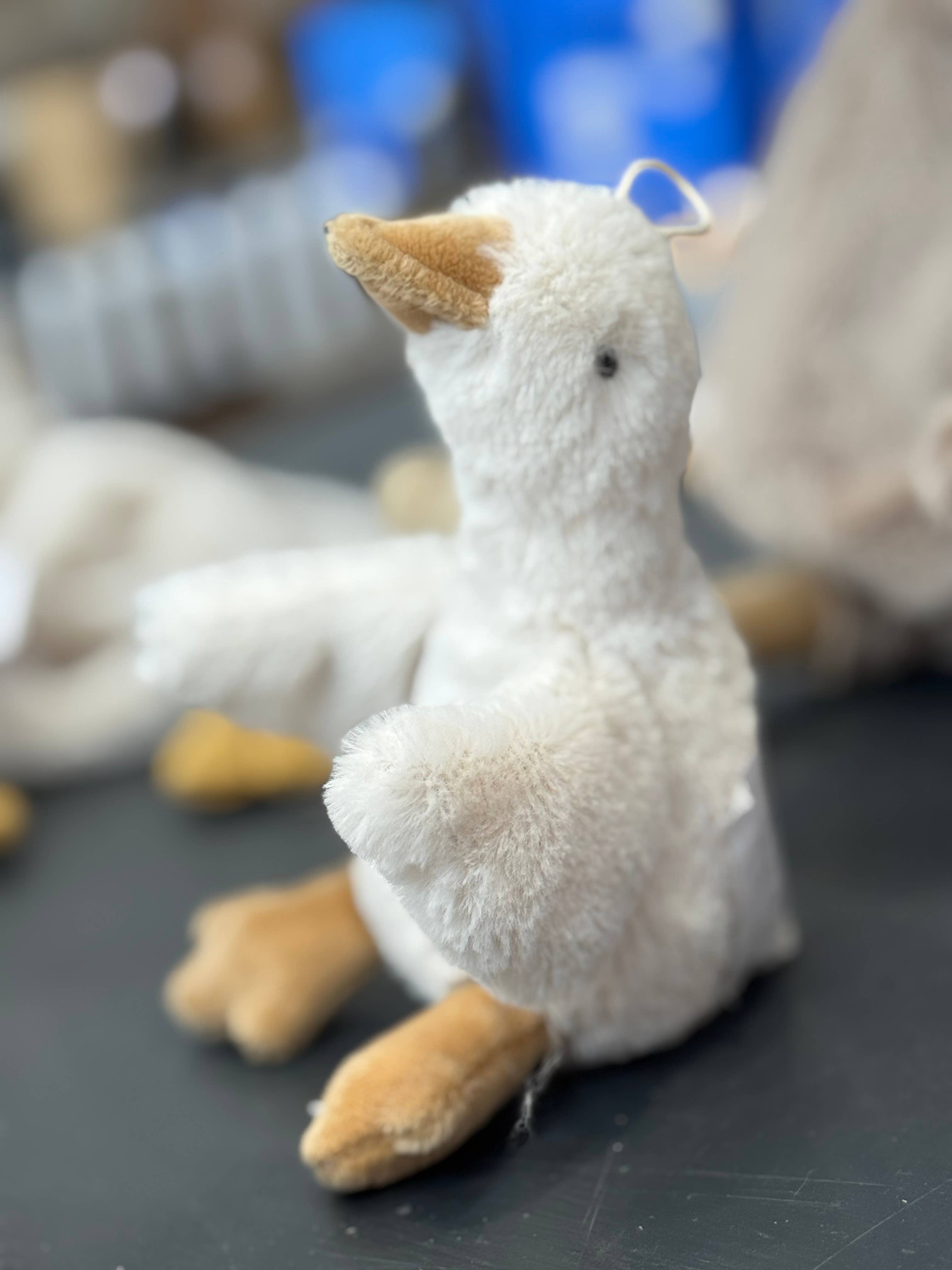 Knuffeldier Boerderijdier Gans wit, klein 15cm