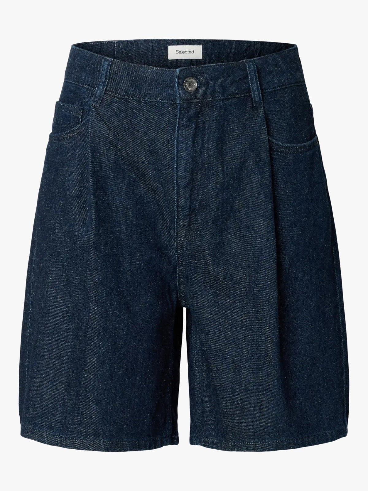 Selected SLFwide Hanny mw denim shorts