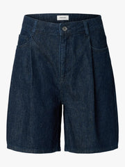 Selected SLFwide Hanny mw denim shorts