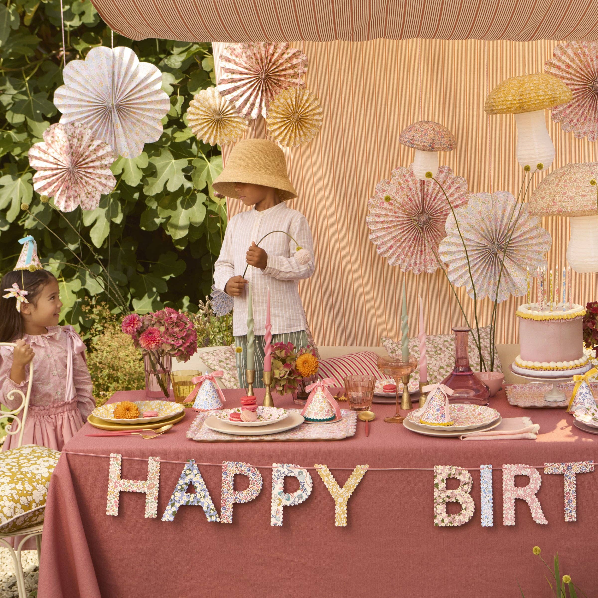 Meri Meri x Liberty Papieren Windmolendecoraties