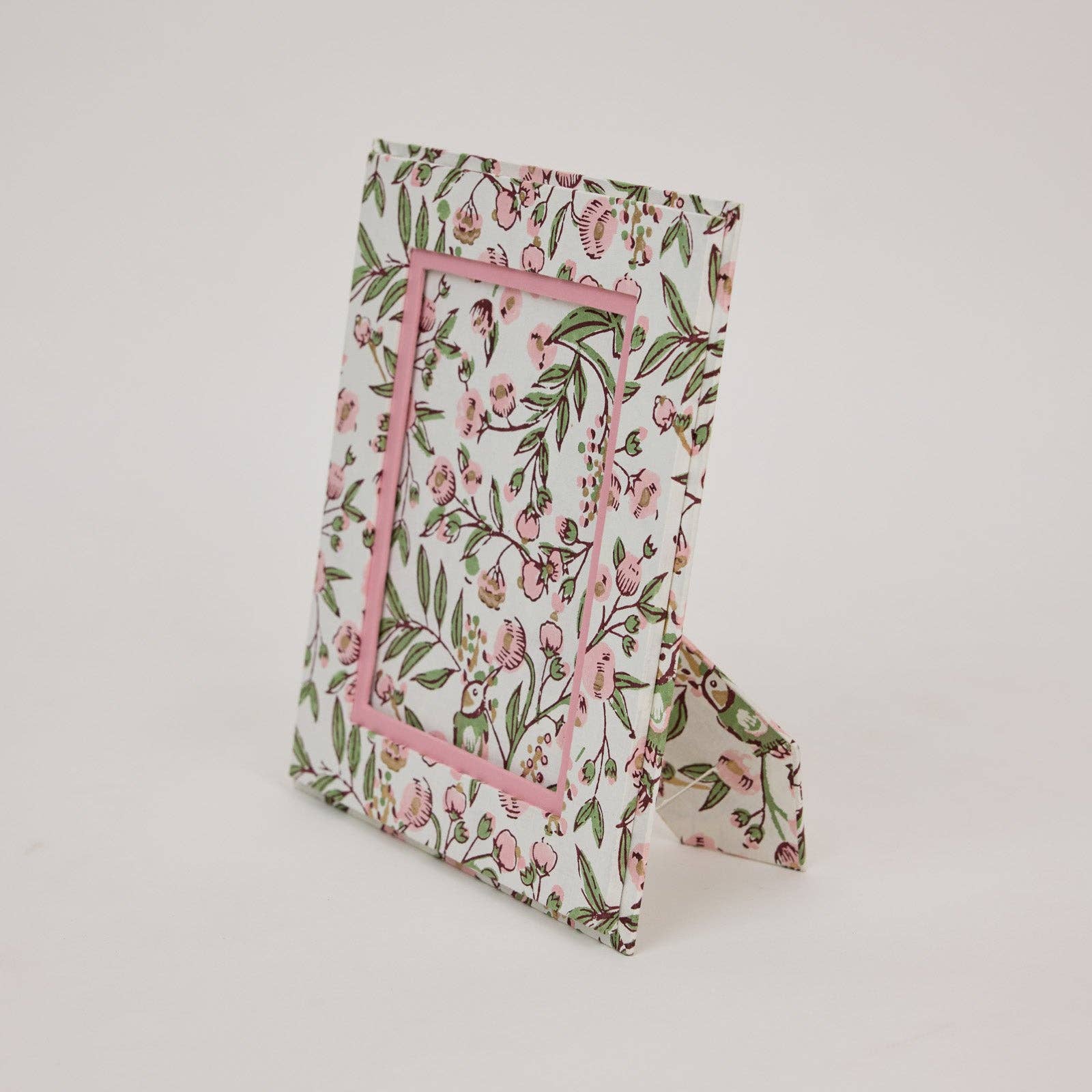 Paper Mirchi Blokgedrukte Fotolijst (5x7) - Zangvogels Blush
