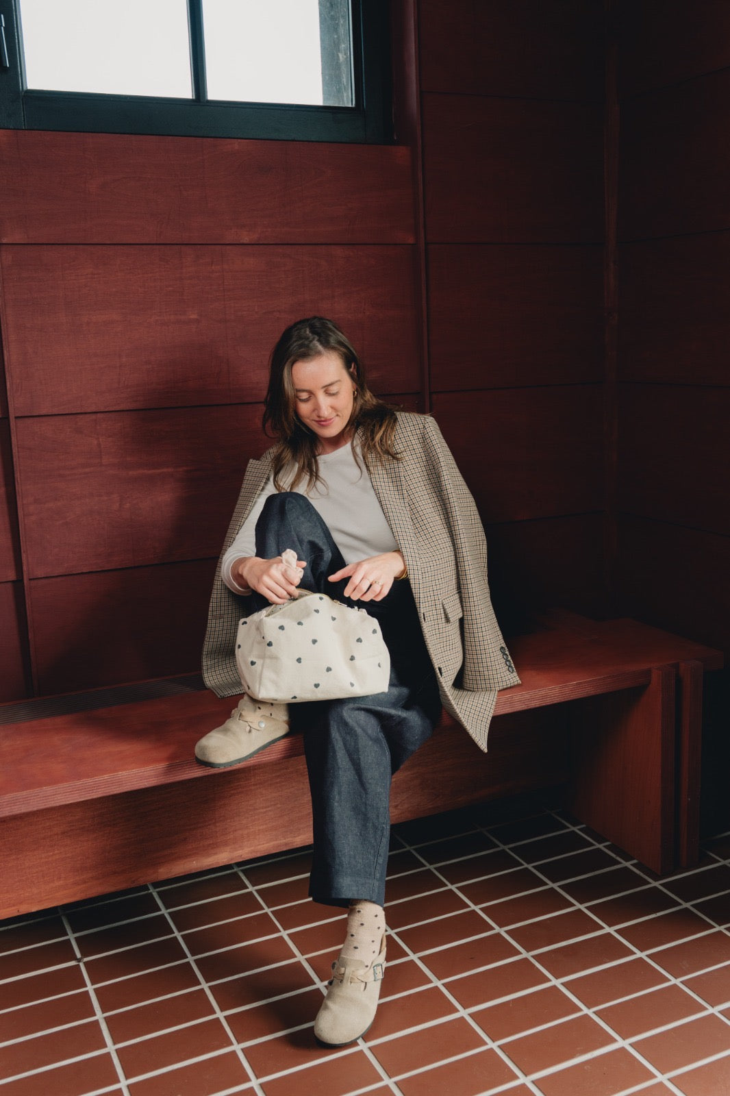 Selected Rita Relaxed Blazer check