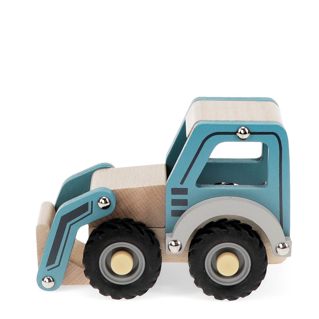 Rex London Houten duwvoertuig speelgoed - Graaftruck (blauw)