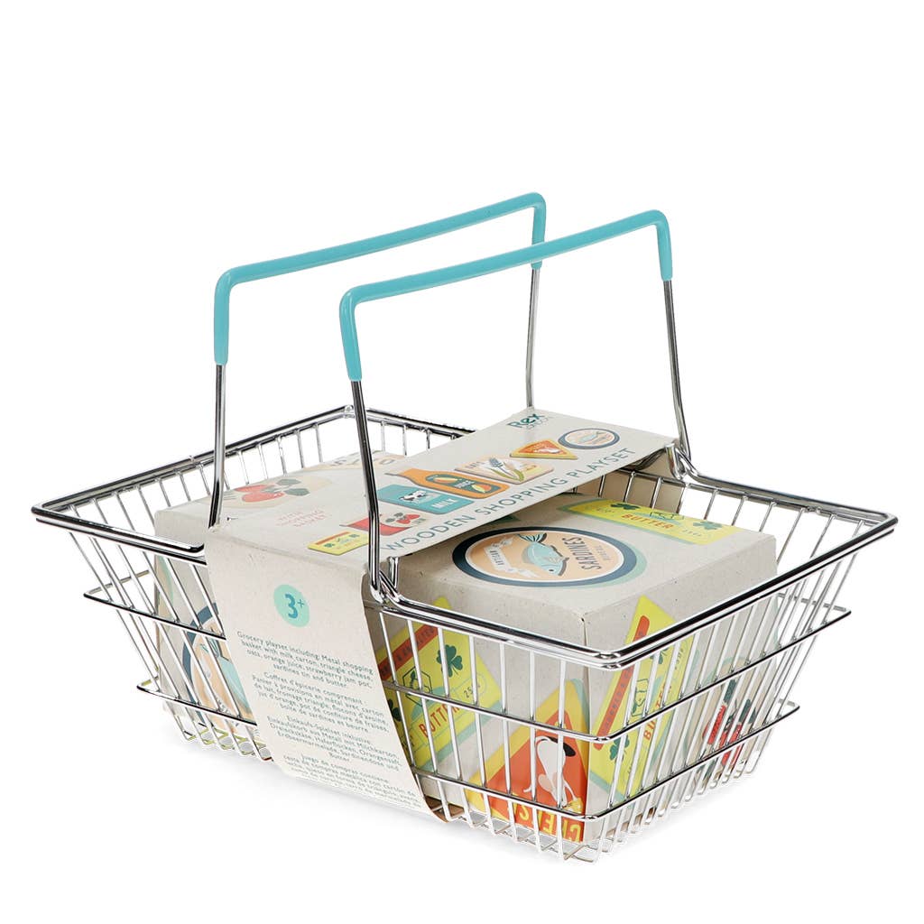 Rex London Houten winkel speelset met mandje