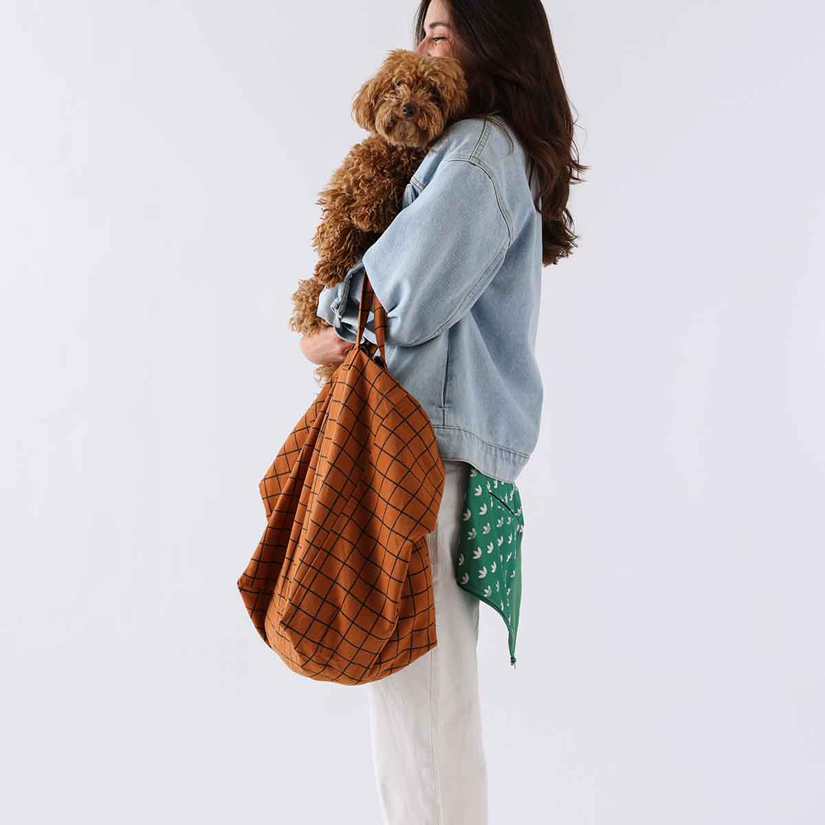 Rose in April ELISA SCHOOL CHECK GINGER TAS