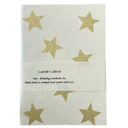 Luna Leena notitieboek A5 – sterrenprint goud – handgemaakt ecopapier