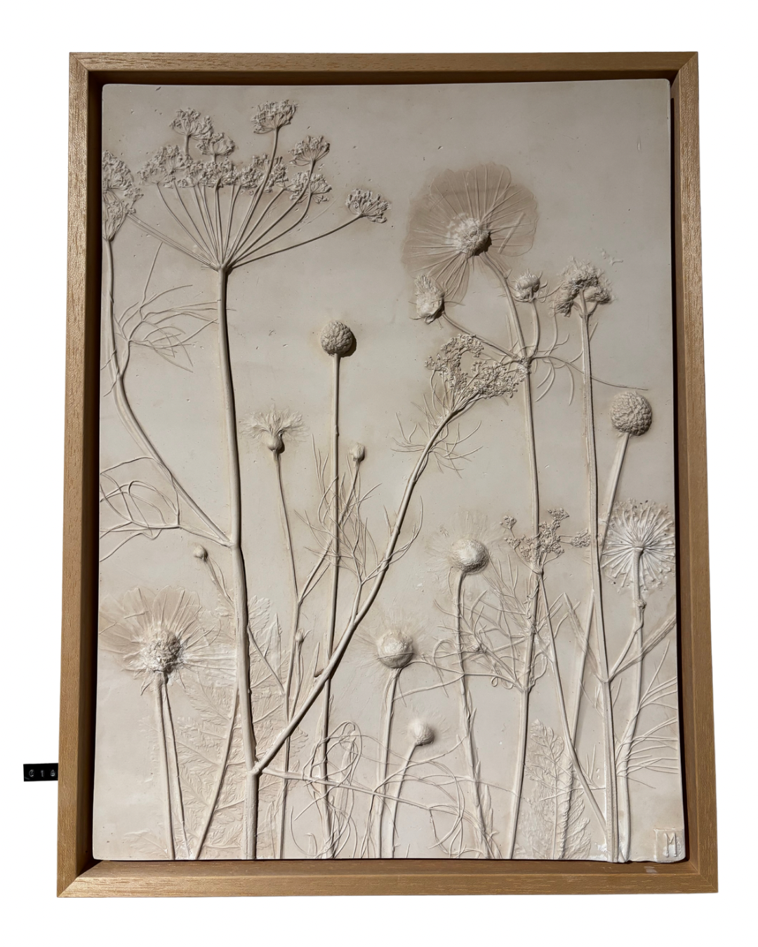 Imprint by Mira | Bloemenafdruk in gips | ingelijst | 32cm x 42cm