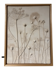 Imprint by Mira | Bloemenafdruk in gips | ingelijst | 32cm x 42cm