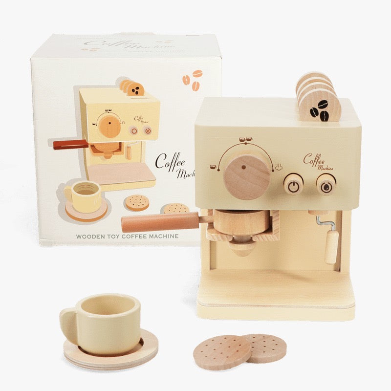 Rex London wooden toy coffee machine play set