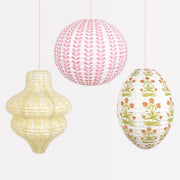 Meri Meri x Molly Mahon Hangende papieren lantaarns set van 3
