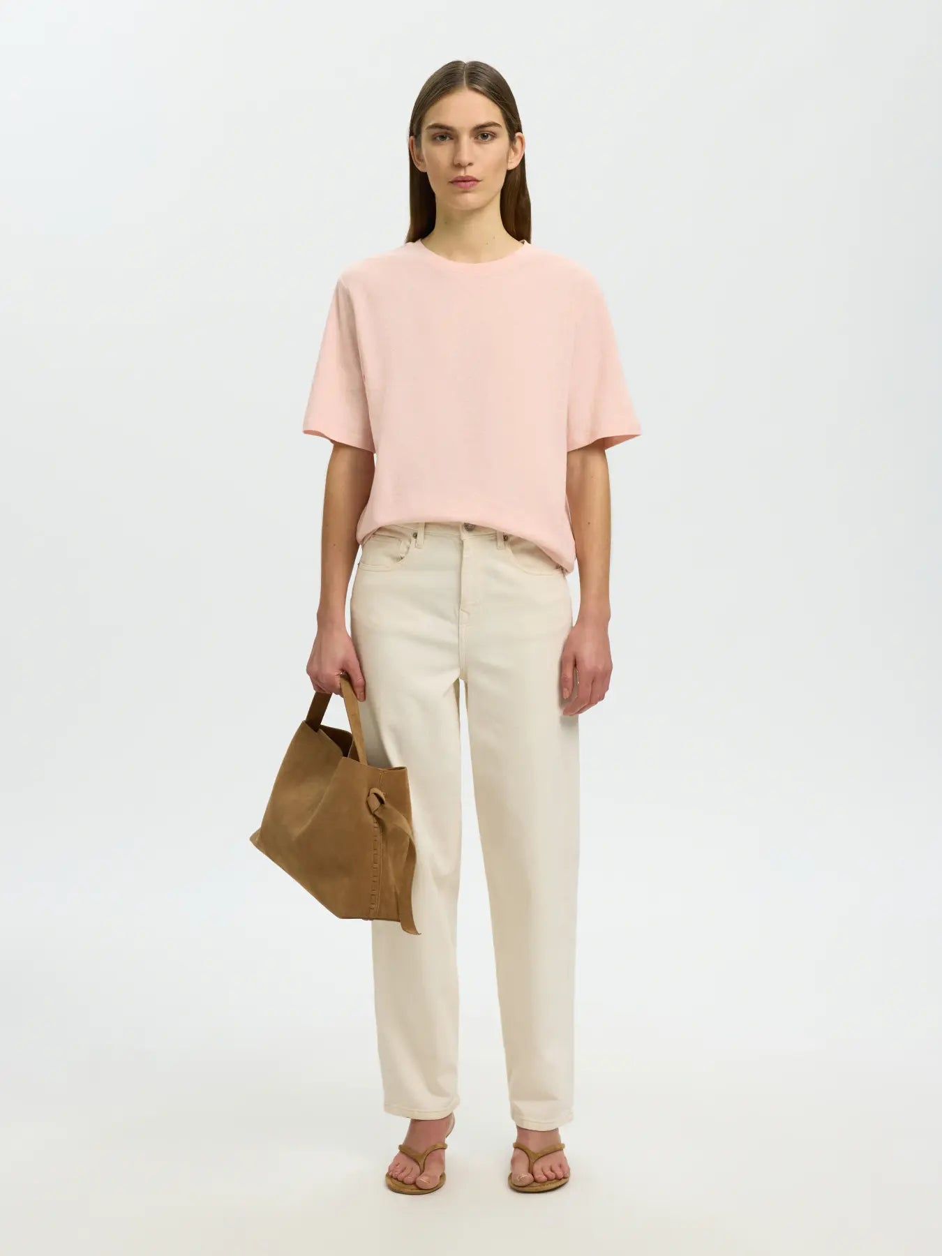 Selected | SLFAda linen blend tee