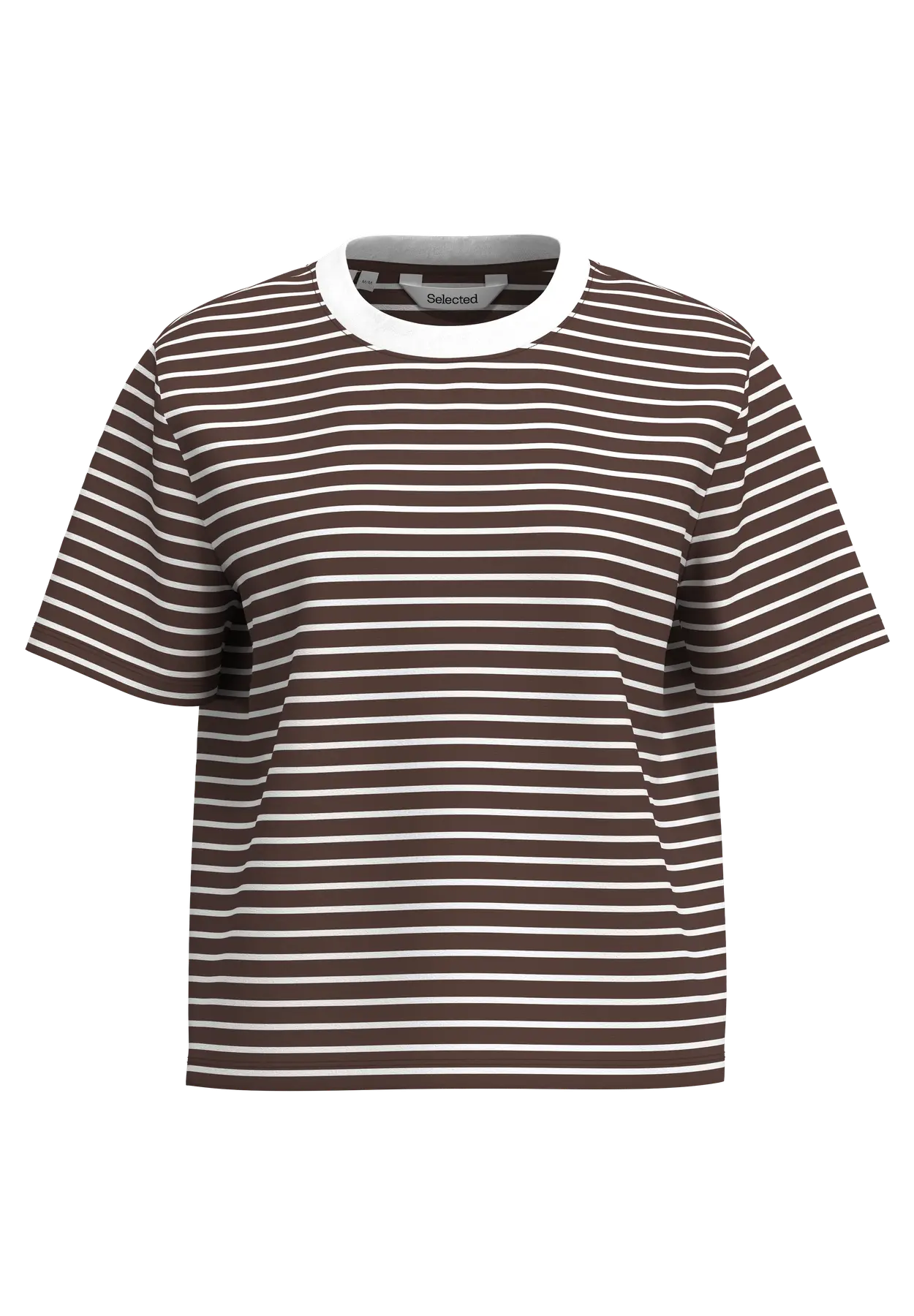 Selected Essential stripes Boxy tee