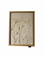 Imprint by Mira | Bloemenafdruk in gips | ingelijst | 23cm x 31cm