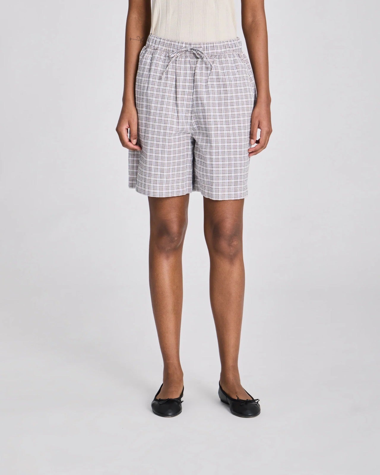 Gai + Lisva Lily Checkered Shorts