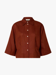 Selected Cleo regular 3/4 cropped shirt