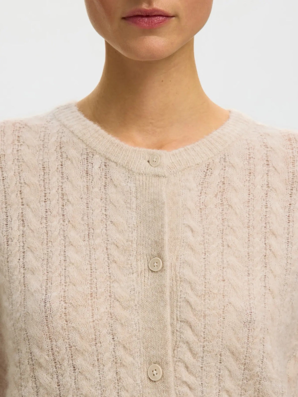 Selected Lulu New Knit Cable Cardigan