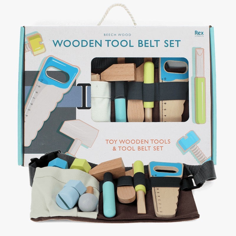 Kids | Rex London Wooden tools and tool belt play set