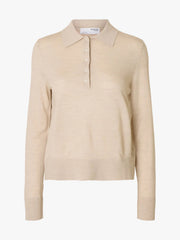 Selected SLFThea Knit merino collar neck