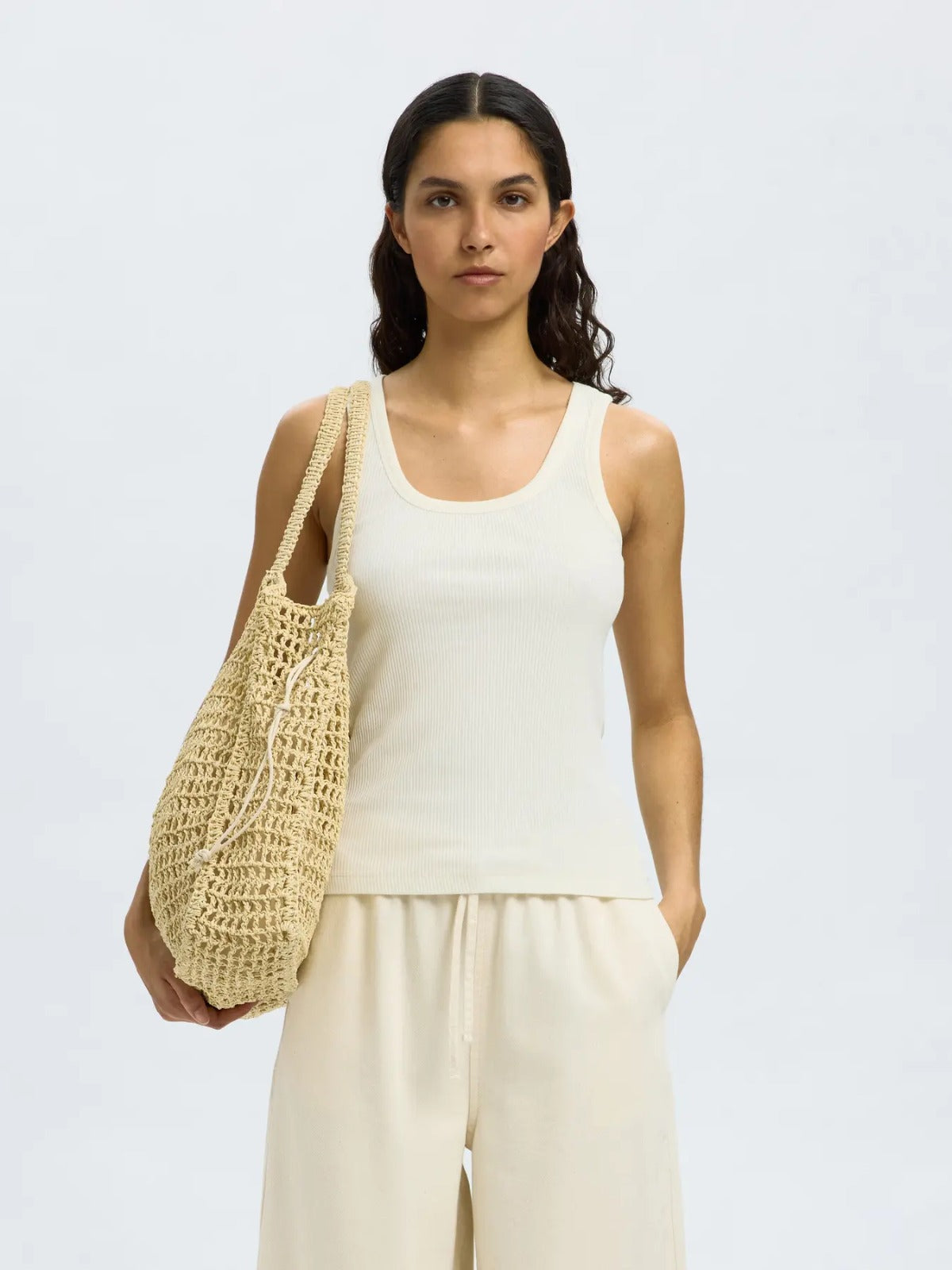 Selected SLFAnna u neck tank top
