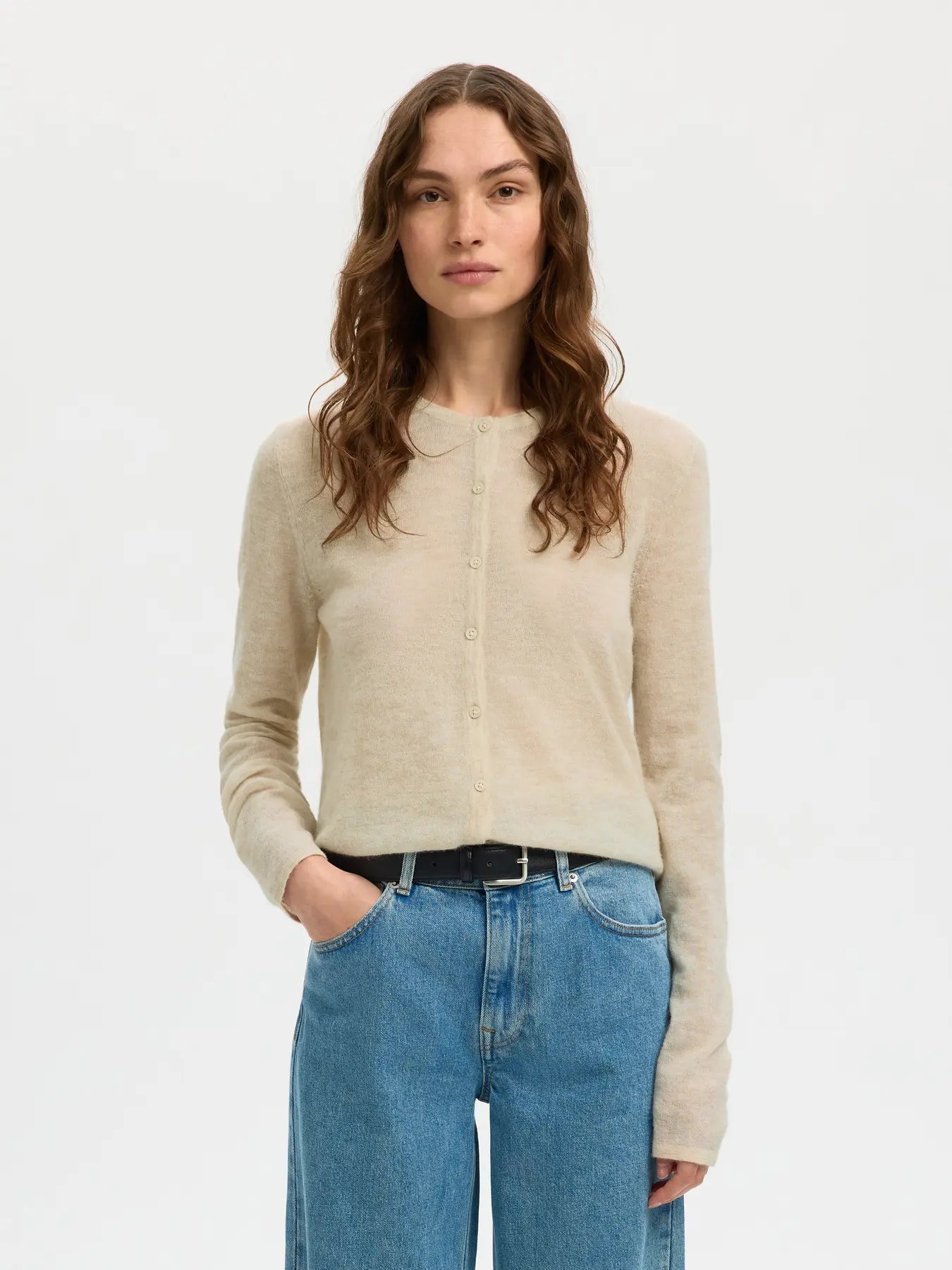 Selected Femme Shirley knit cardigan dames vest