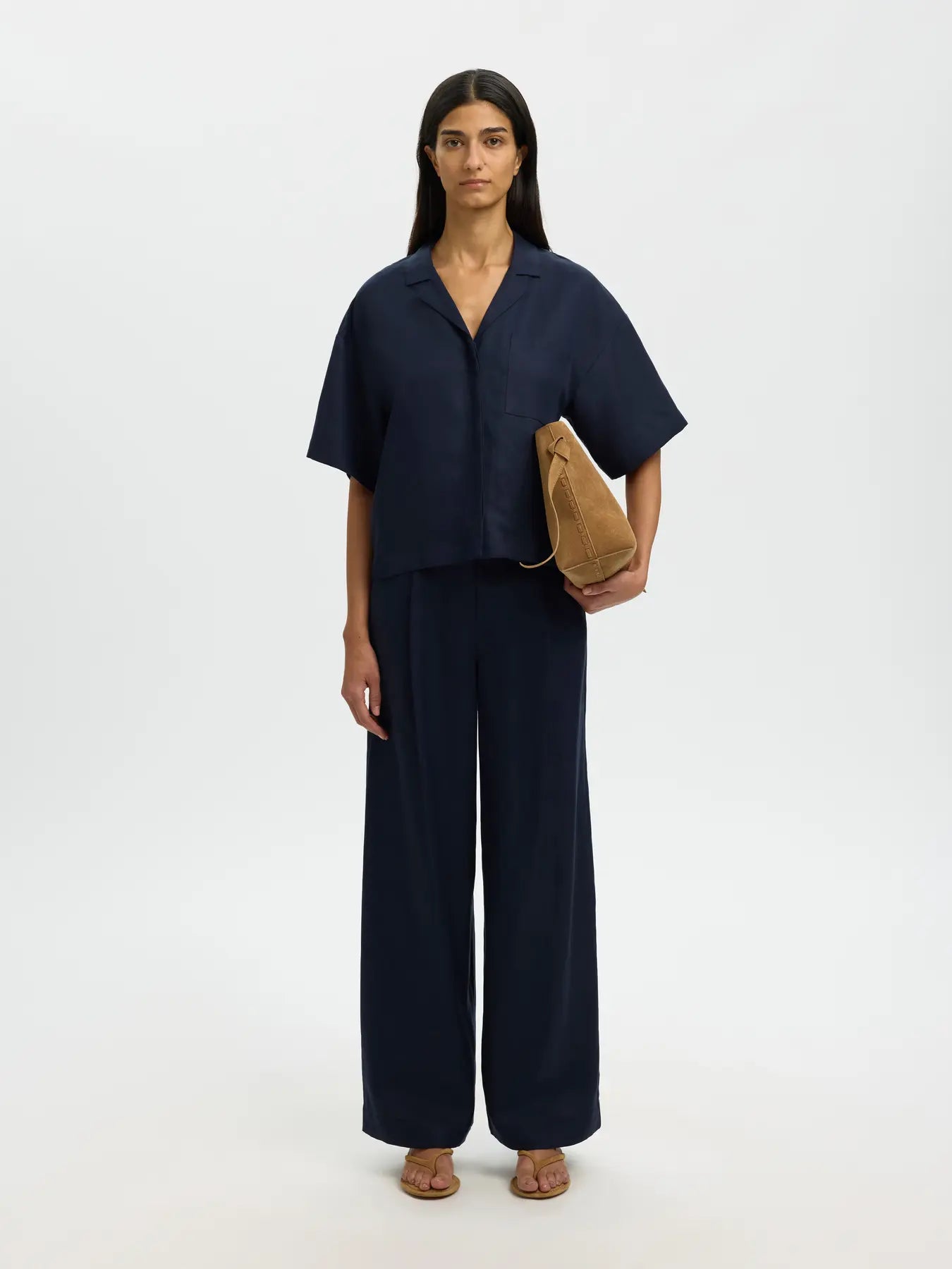 Selected | SLFLyra linen blend pant