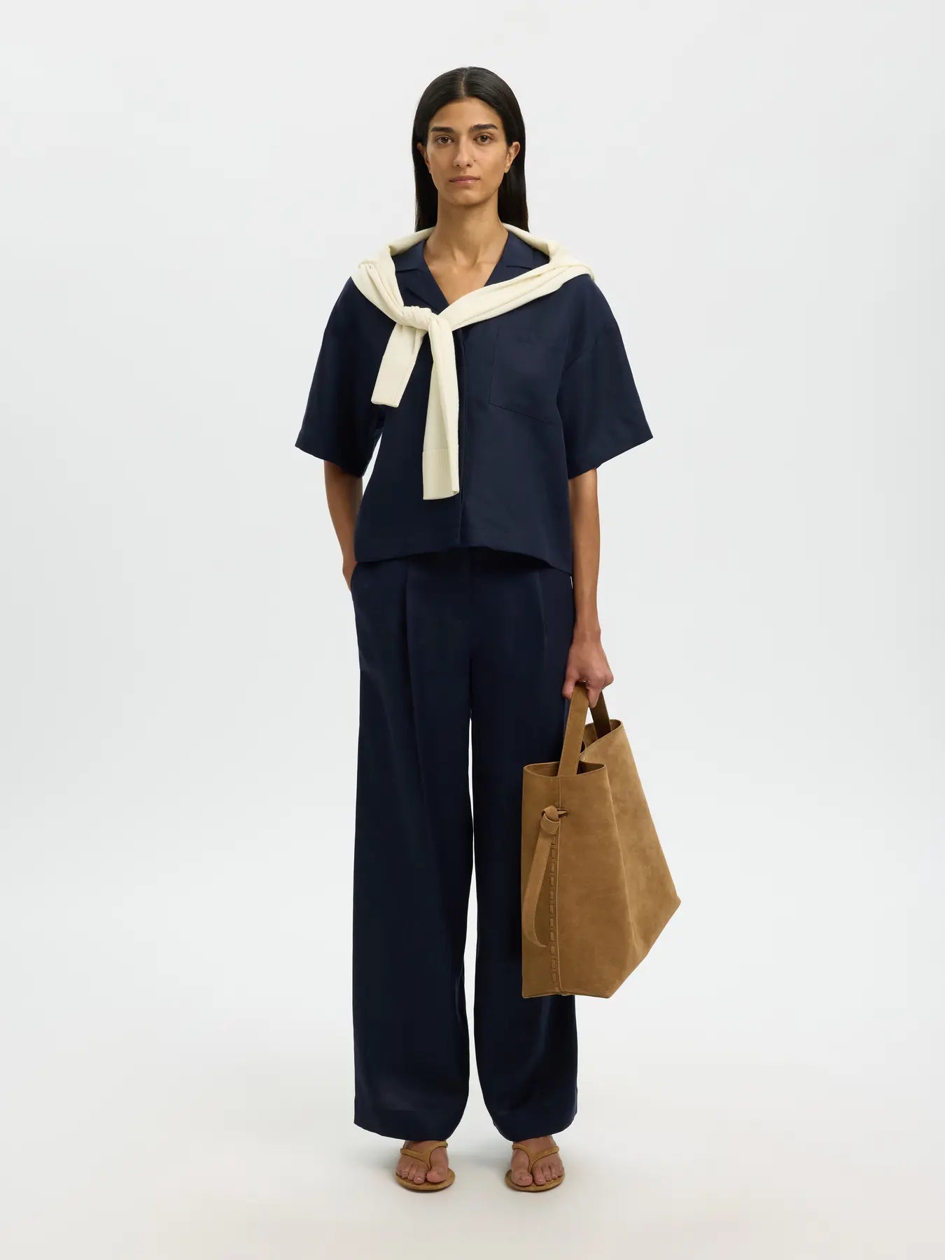 Selected | SLFLyra linen blend pant