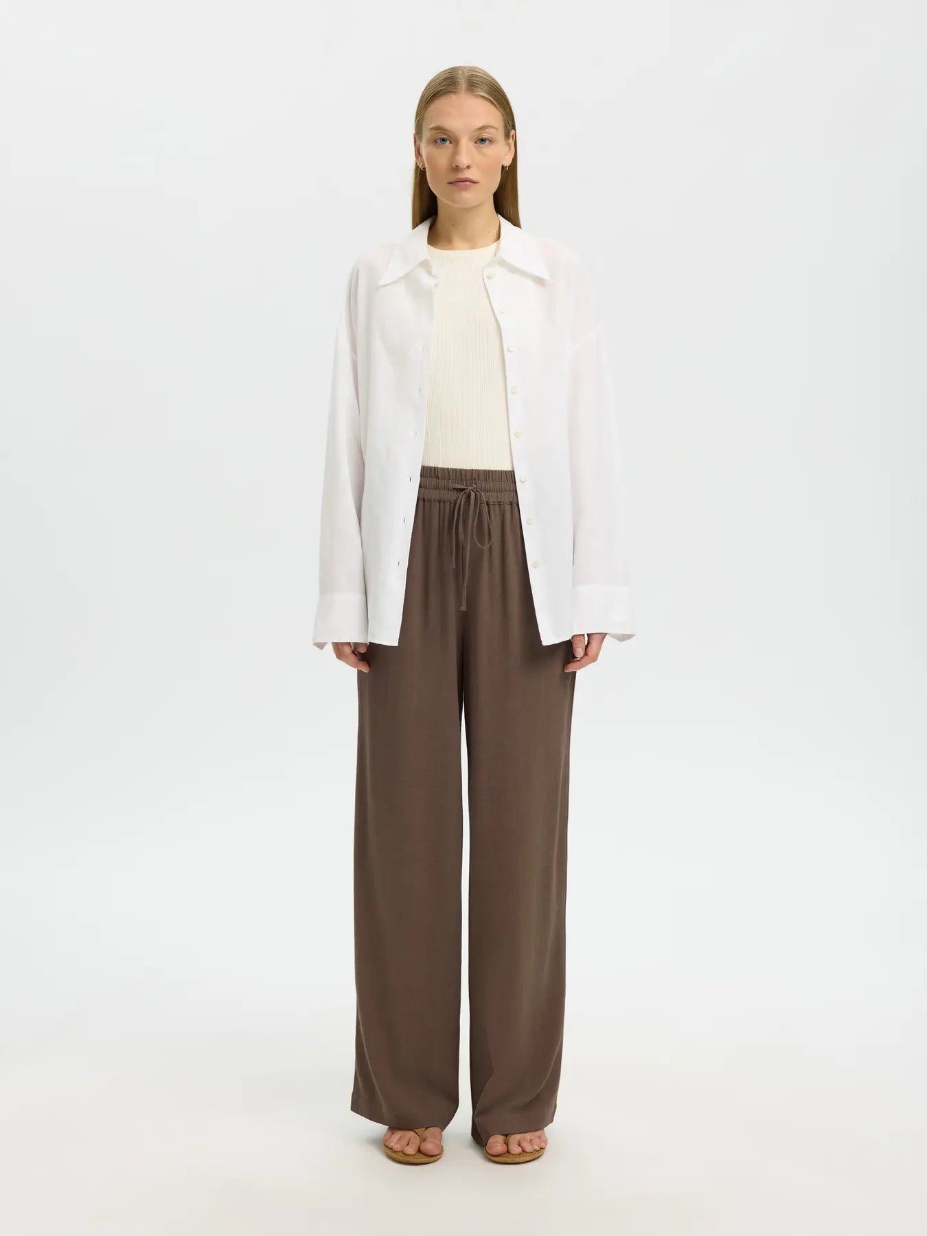 Selected Femme Viva Giulia linnen broek dames