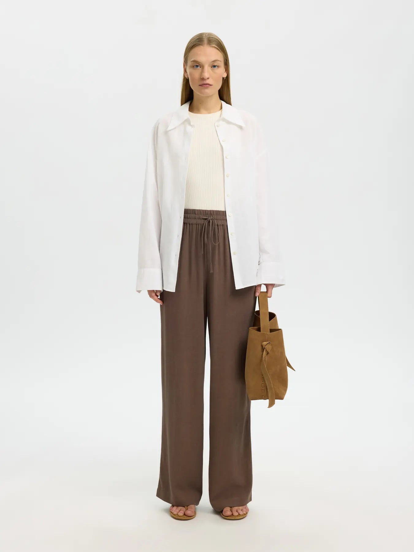 Selected Femme Viva Giulia linnen broek dames