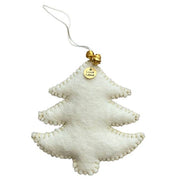 Luna Leena kerstboom hanger – off-white & goud – wol