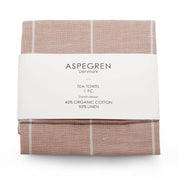 Aspegren Denmark Theedoek - Vierkantjes - Latte