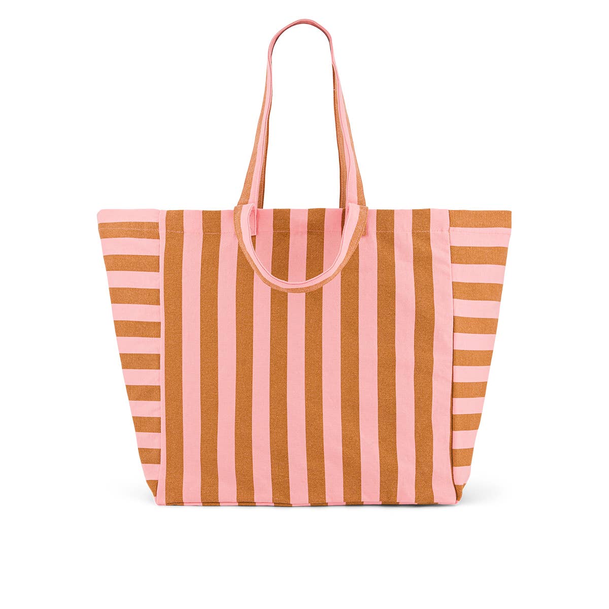 Rose in April Elisa Tote Bag Caramel Roze Strepen