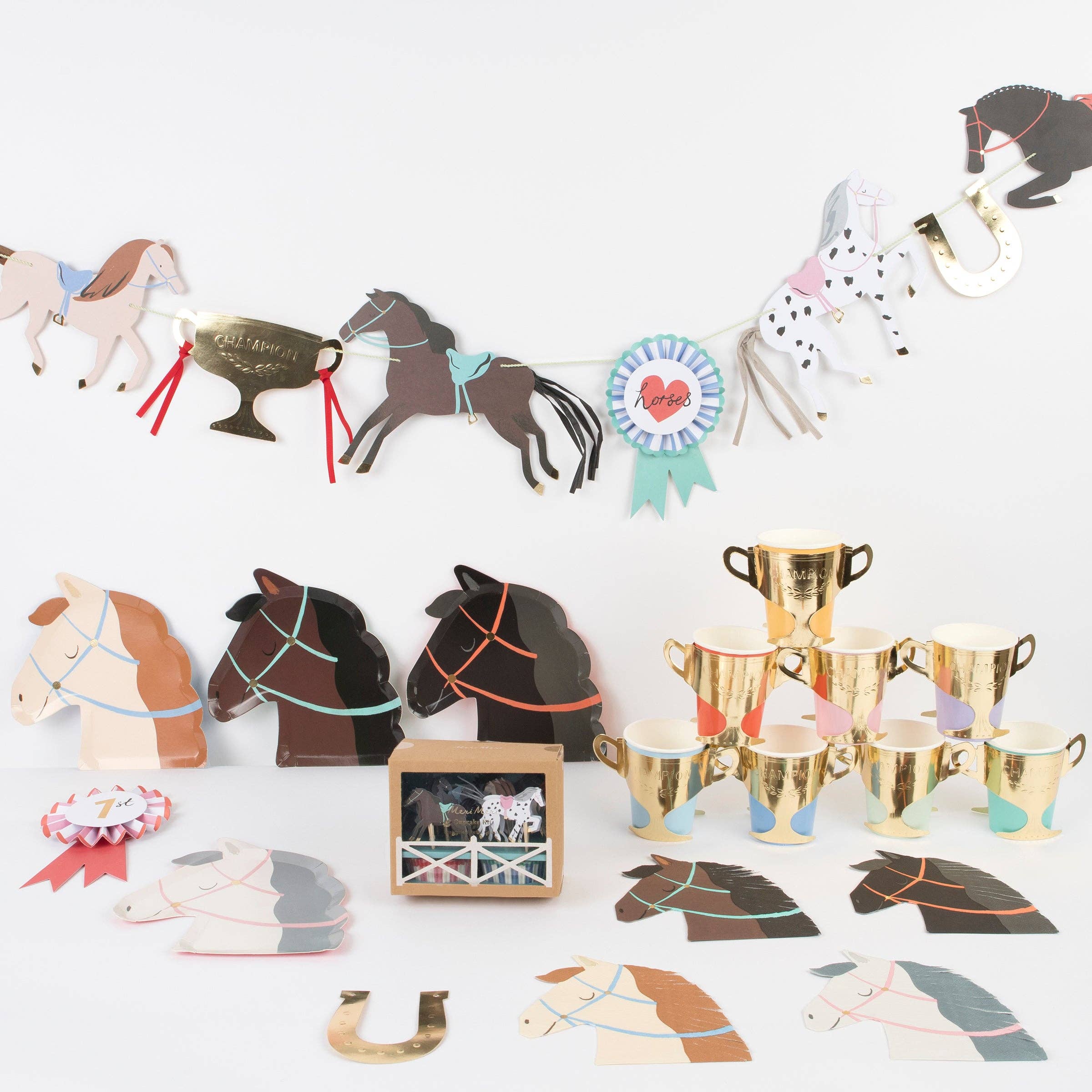 Meri Meri paard cupcake set