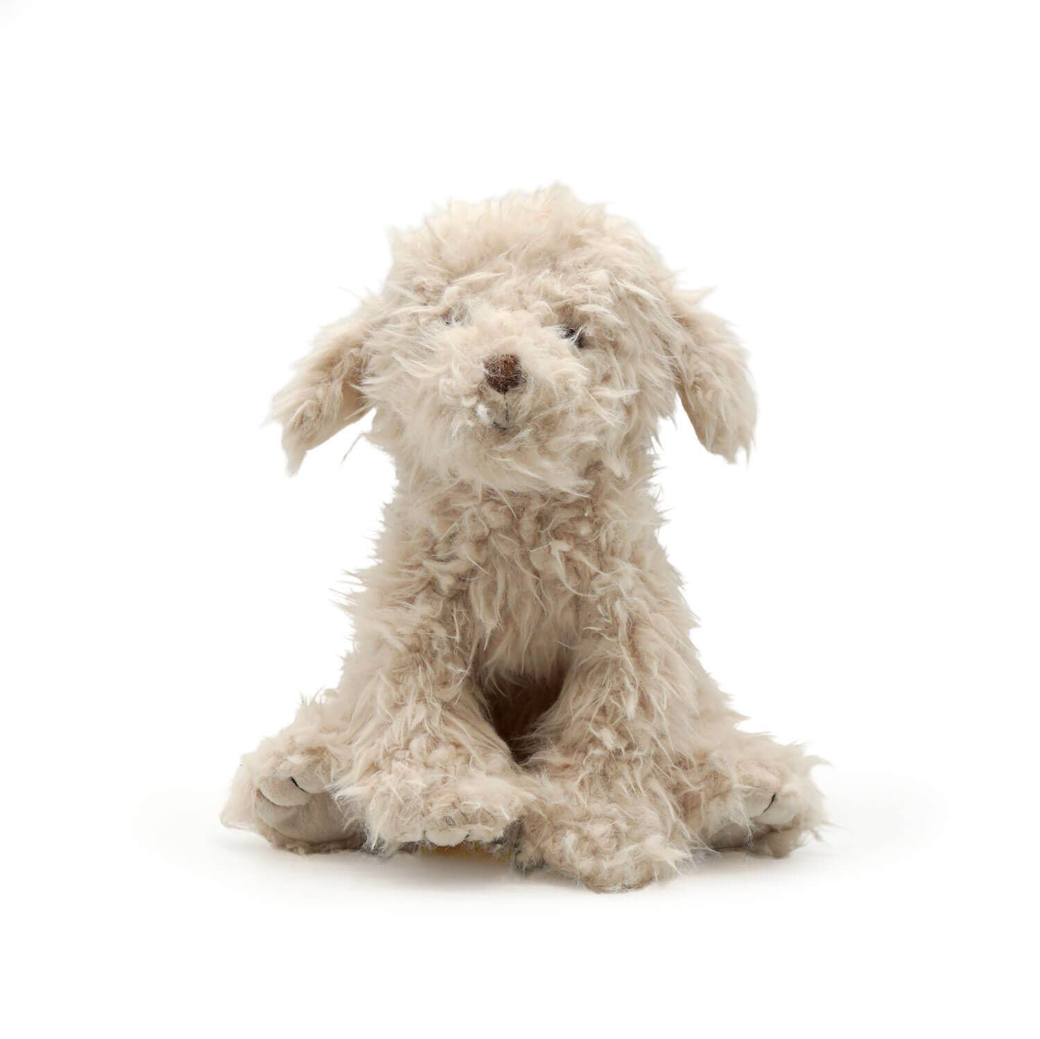 Pluche knuffeldier boerderijdier hond wit 25 cm