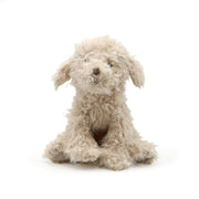 Pluche knuffeldier boerderijdier hond wit 25 cm