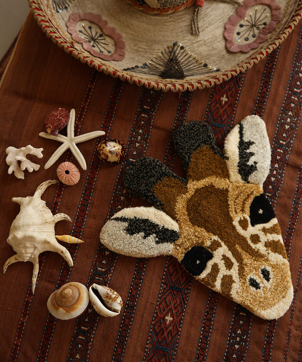 Doing Goods Gimpy Giraf dierenkop wanddecoratie van wol